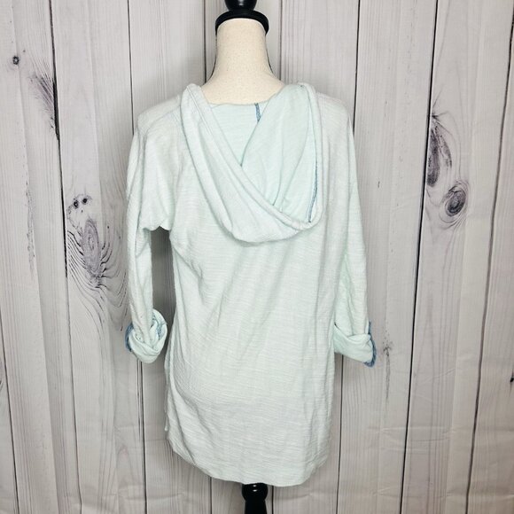 Columbia Hooded Top Seafoam Green Lightweight Pullover Drawstring Hoodie Sz M - Picture 7 of 9